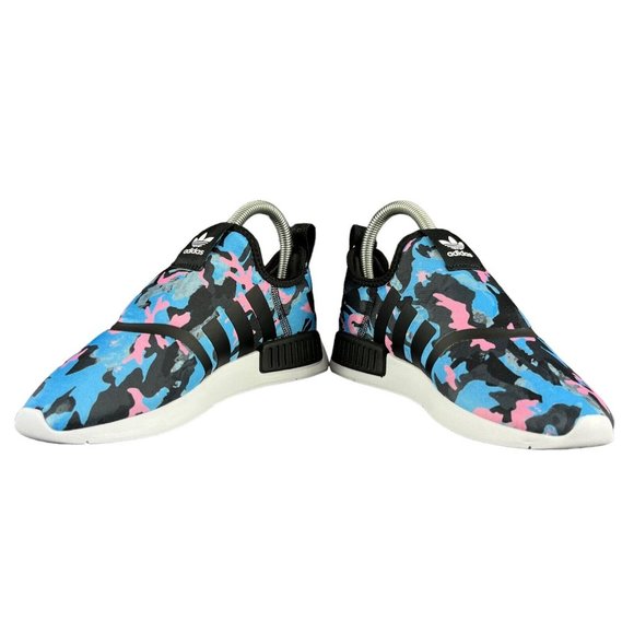 Adidas NMD 360 C Black Blue Pink Camo Slip-On Shoes HP9663 Youth Sizes 12 - 3 - Picture 8 of 9
